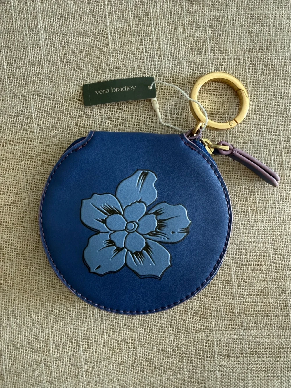 Vera Bradley Blue Coin Pouch NWT